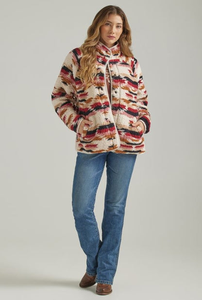 Cream/Red Berber Jacket