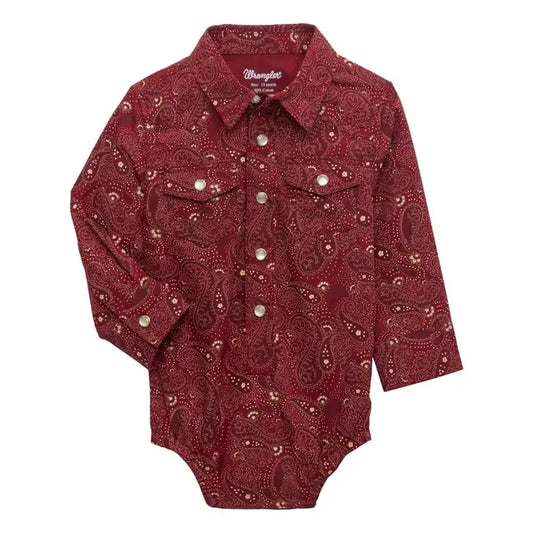 Infants Red Western Shirtsie