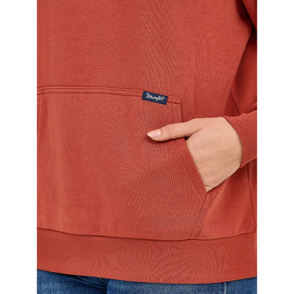 Womens Wrangler Rust 1/4 Zip Sweatshirt