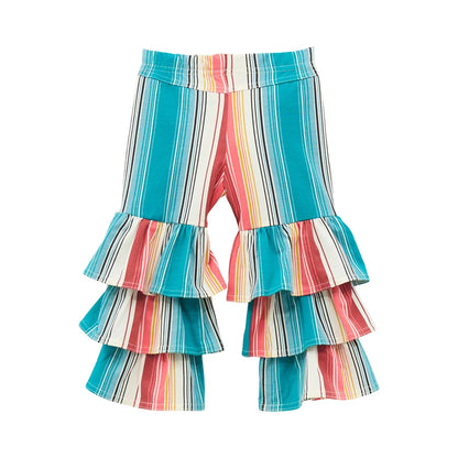Wrangler Infant and Toddler Ruffled Serape Stripe Pants