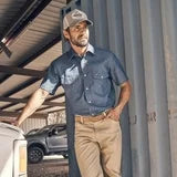 Mens Wrangler Tough Comfort Tan Canvas Jeans