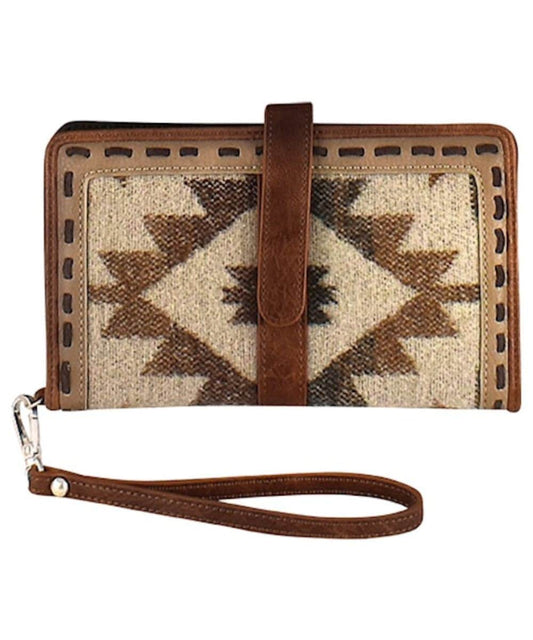 Justin Brown/Tan Blanket wristlet/wallet