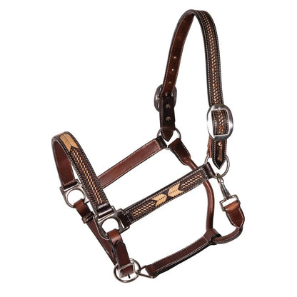Rawhide Arrowhead Braid Leather Halter
