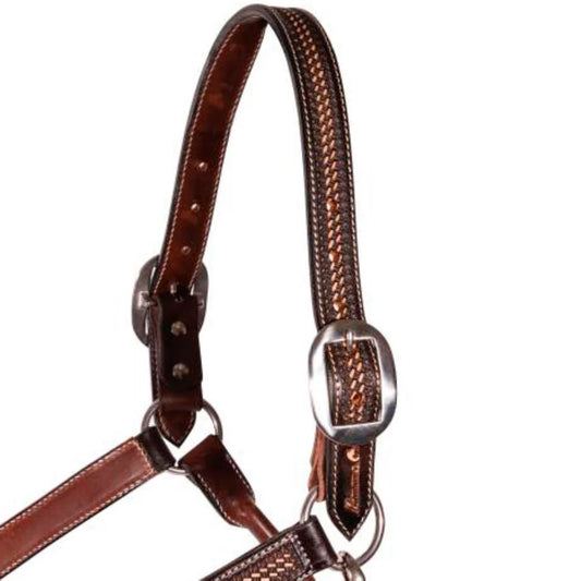 Rawhide Arrowhead Braid Leather Halter