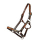 Chocolate Floral Engraved Leather Halter