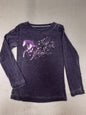 Purple Butterfly Horse LS Tee