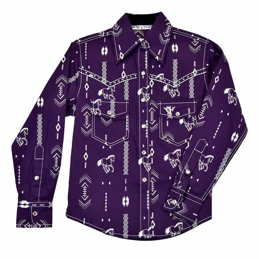 Girls CH Purple Snap