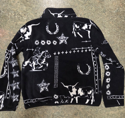 Girls Black Western Liberty Polar Fleece Cadet
