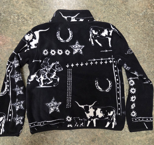Girls Black Western Liberty Polar Fleece Cadet
