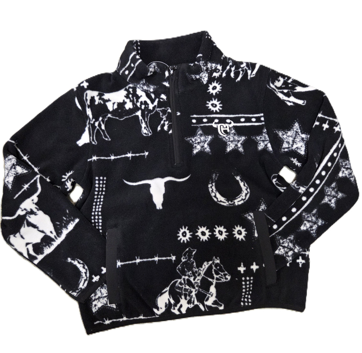 Girls Black Western Liberty Polar Fleece Cadet