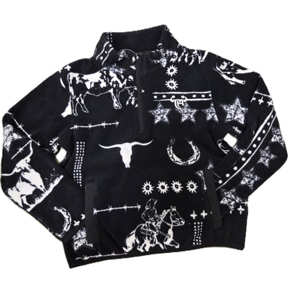 Girls Black Western Liberty Polar Fleece Cadet