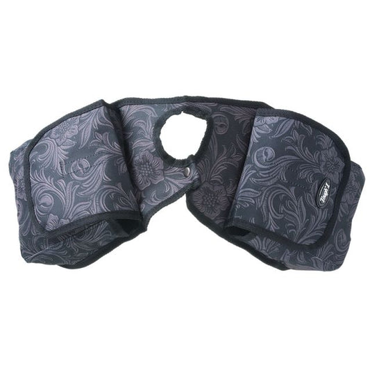 Nylon Tooled Print Horn Bag