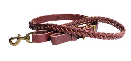 Professionals Choice 5-Plait Roping Rein Burgundy Latigo