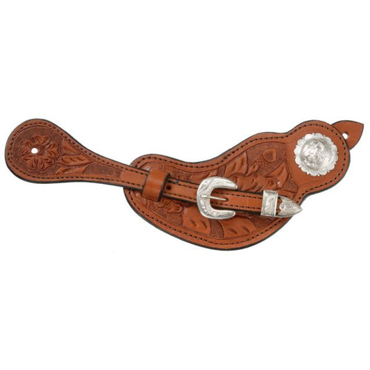 Ladies Medium Oil Floral/Concho Spur