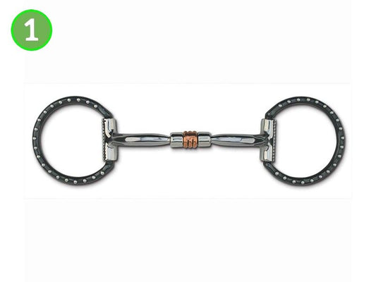 Myler Black Steel Comfort Snaffle Copper Roller