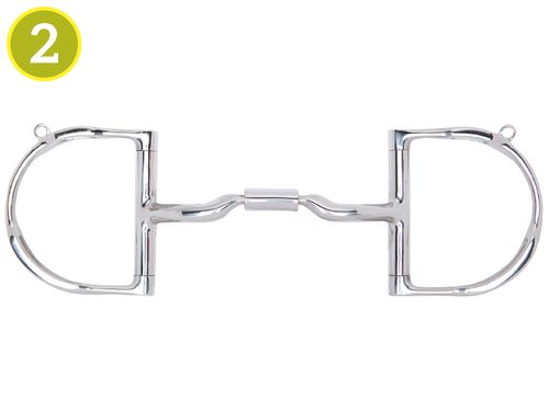Myler Dee w/Hooks w/Low Port Comfort Snaffle