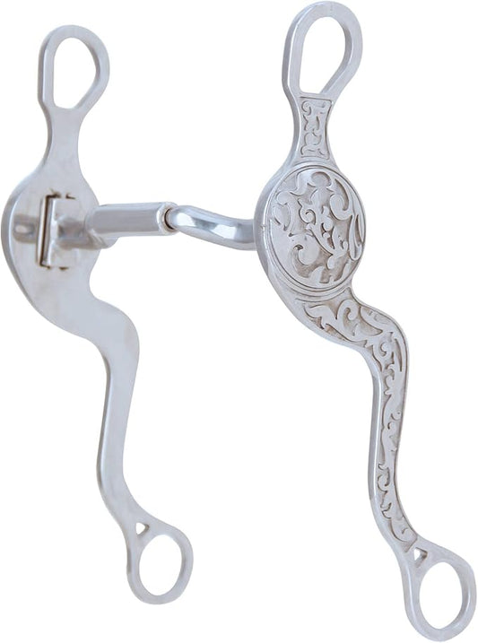 Myler Embossed Shank Forward Tilt Port Bit 5in