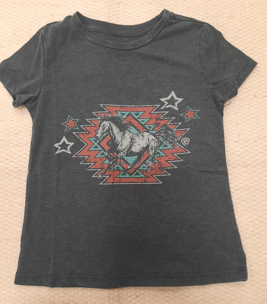 Girls Aztec Horse Tee