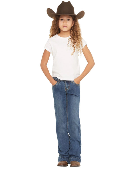 Girls Rock&Roll Denim Boot Stitch Pocket Extra Stretch Trouser