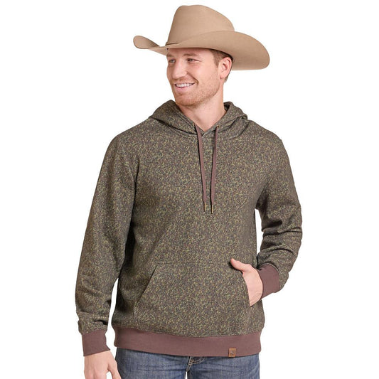 Mens Rock & Roll Olive Camo Hooded Sweatshirt