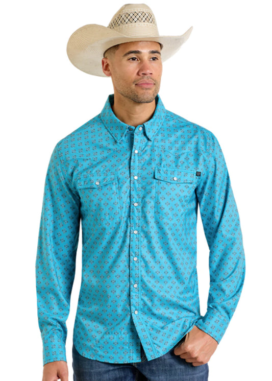 Mens Rock&Roll Turquoise Tek Snap