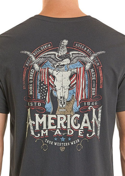 American Made Black Graphic Tee