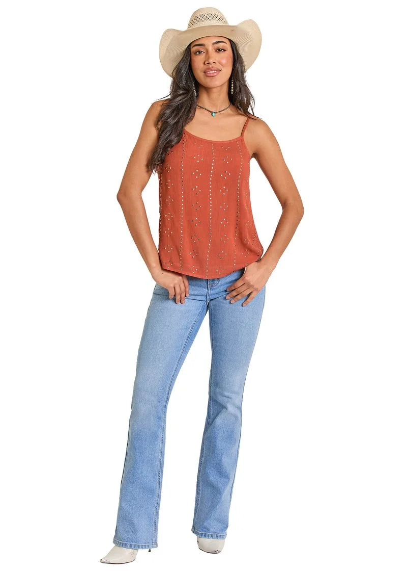Rock & Roll Studded Rust Cami