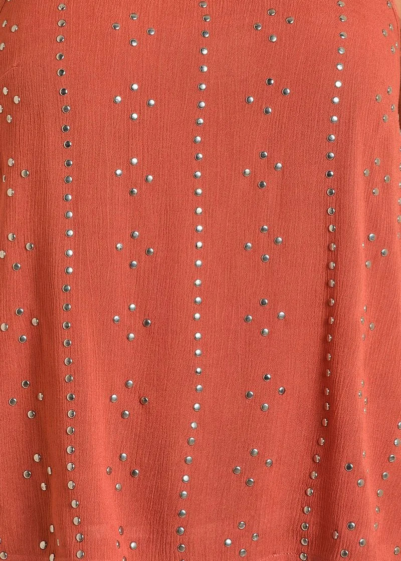 Rock & Roll Studded Rust Cami