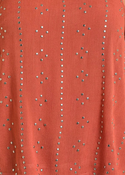 Rock & Roll Studded Rust Cami