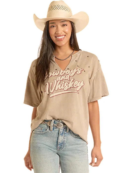 Cowboys & Whiskey Tee
