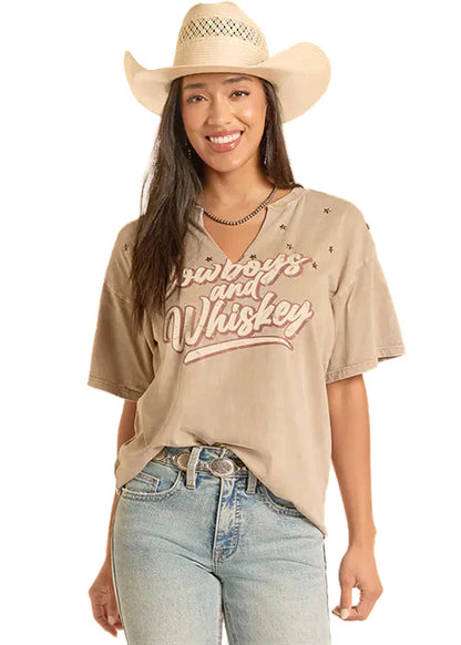 Cowboys & Whiskey Tee