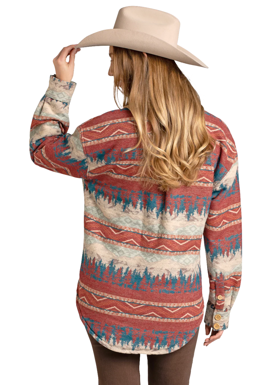 Womens Sherpa Lined Jacquard Shackett