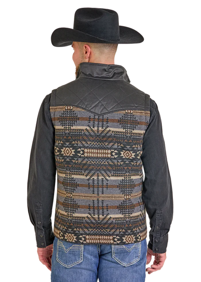 Mens Panhandle Slim Aztec Wool Blend Vest