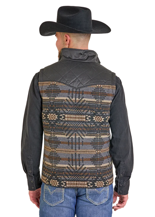 Mens Panhandle Slim Aztec Wool Blend Vest
