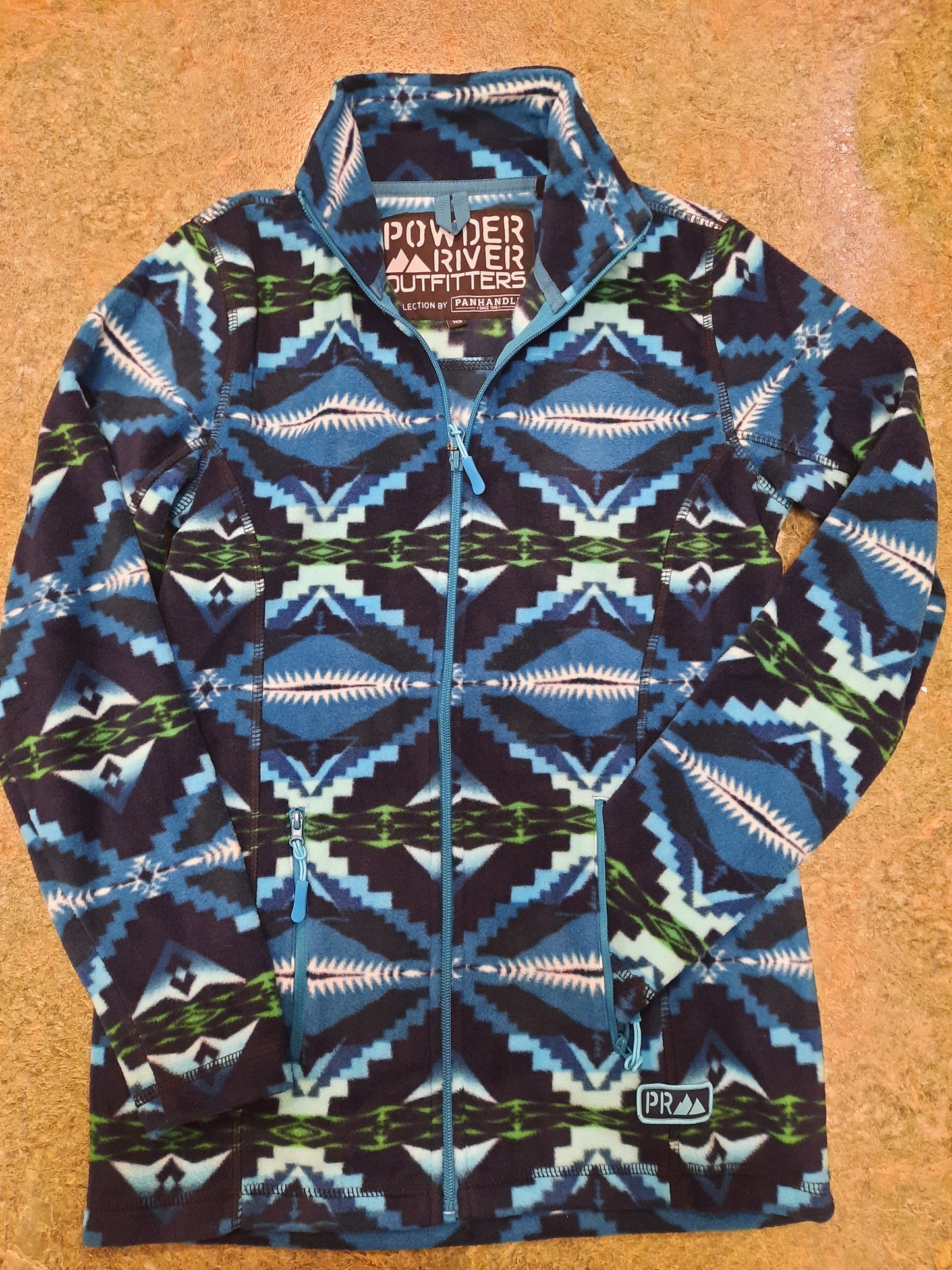 Blue/teal Full zip Fleece