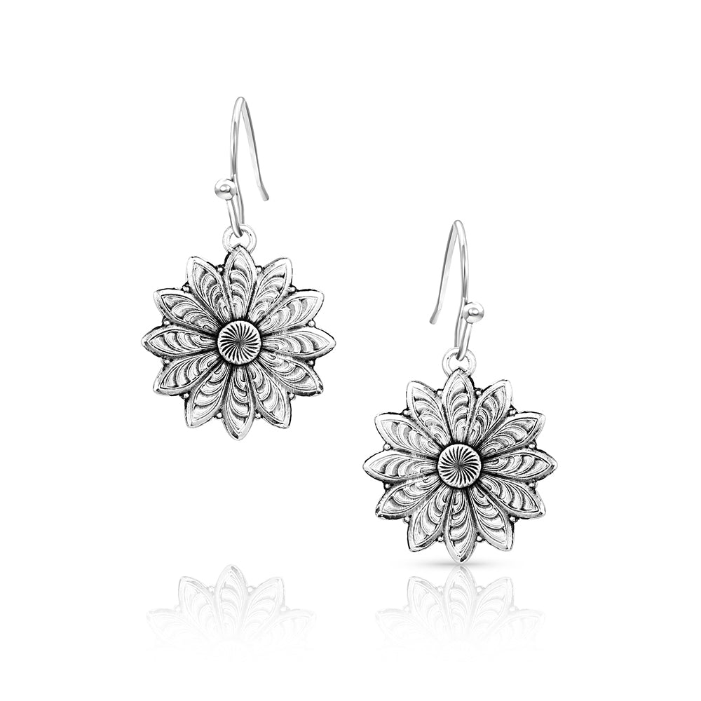 Montana Silversmith Silver Rowel Flower Earrings