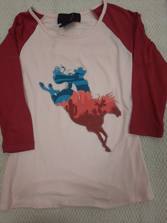 Girls Raglan Sleeve Tee