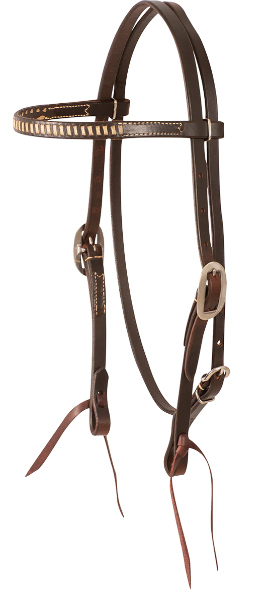 Martin Saddlery Rawhide Laced Chocolate Harness Leather Headstall