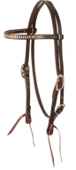 Martin Saddlery Rawhide Laced Chocolate Harness Leather Headstall