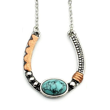 Artisan Horseshoe Necklace - Silver