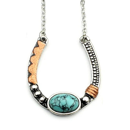 Artisan Horseshoe Necklace - Silver