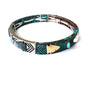 Stretch Arrow Bracelet with Turquoise- Patina
