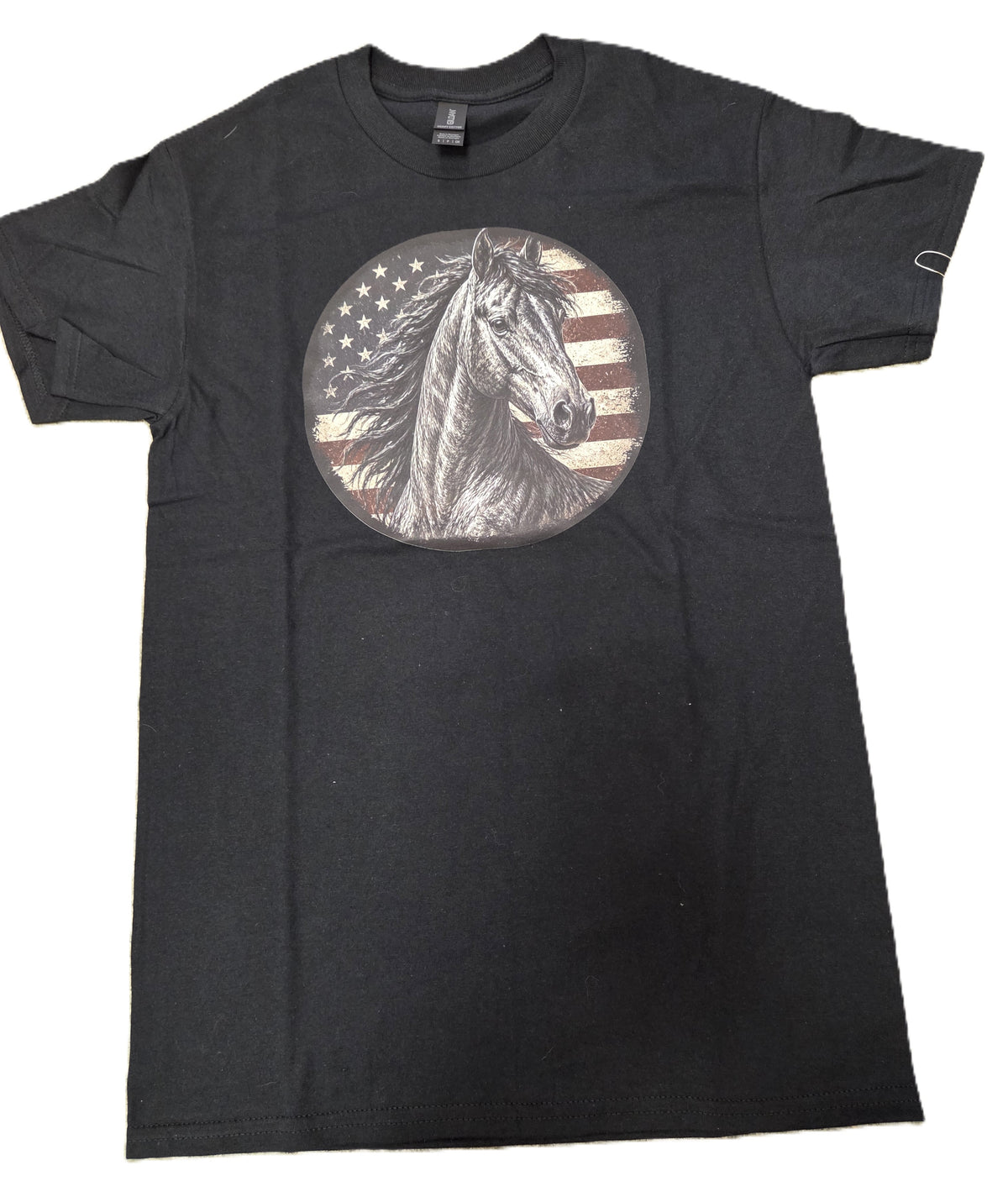 Horse/Flag Black Tee