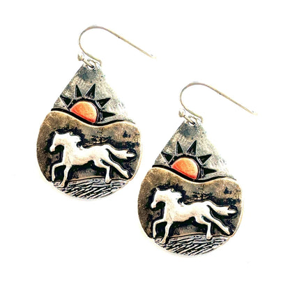 Sunrise Horse Earrings