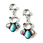 Snaffle Bit Earrings with Turquoise and AB Stones