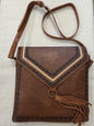 Justin Sunburst Tan trim Crossbody Bag