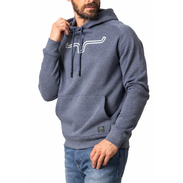 Kimes Ranch Mens Navy Heather Outlier Hooded Sweatshirt