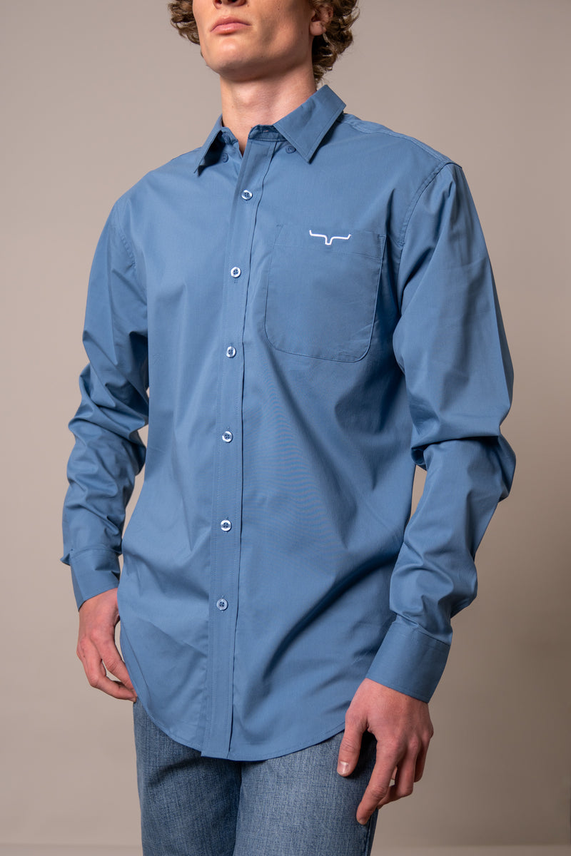 Kimes Ranch Mens KR Carbon Blue Team Shirt
