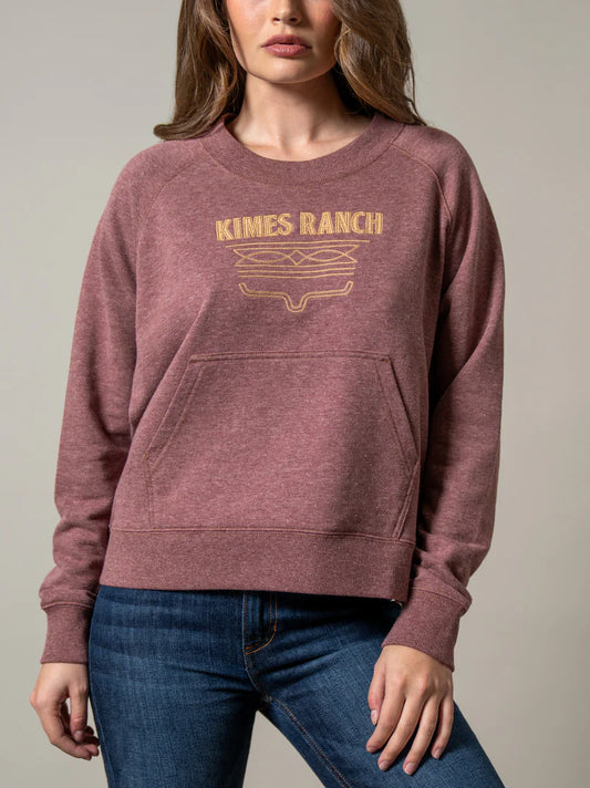 Kimes Ranch Womens Maroon Lexie Sweatshirt