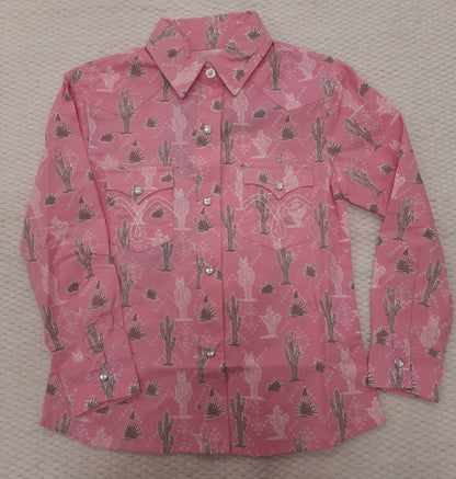Girls Pink Cactus Snap